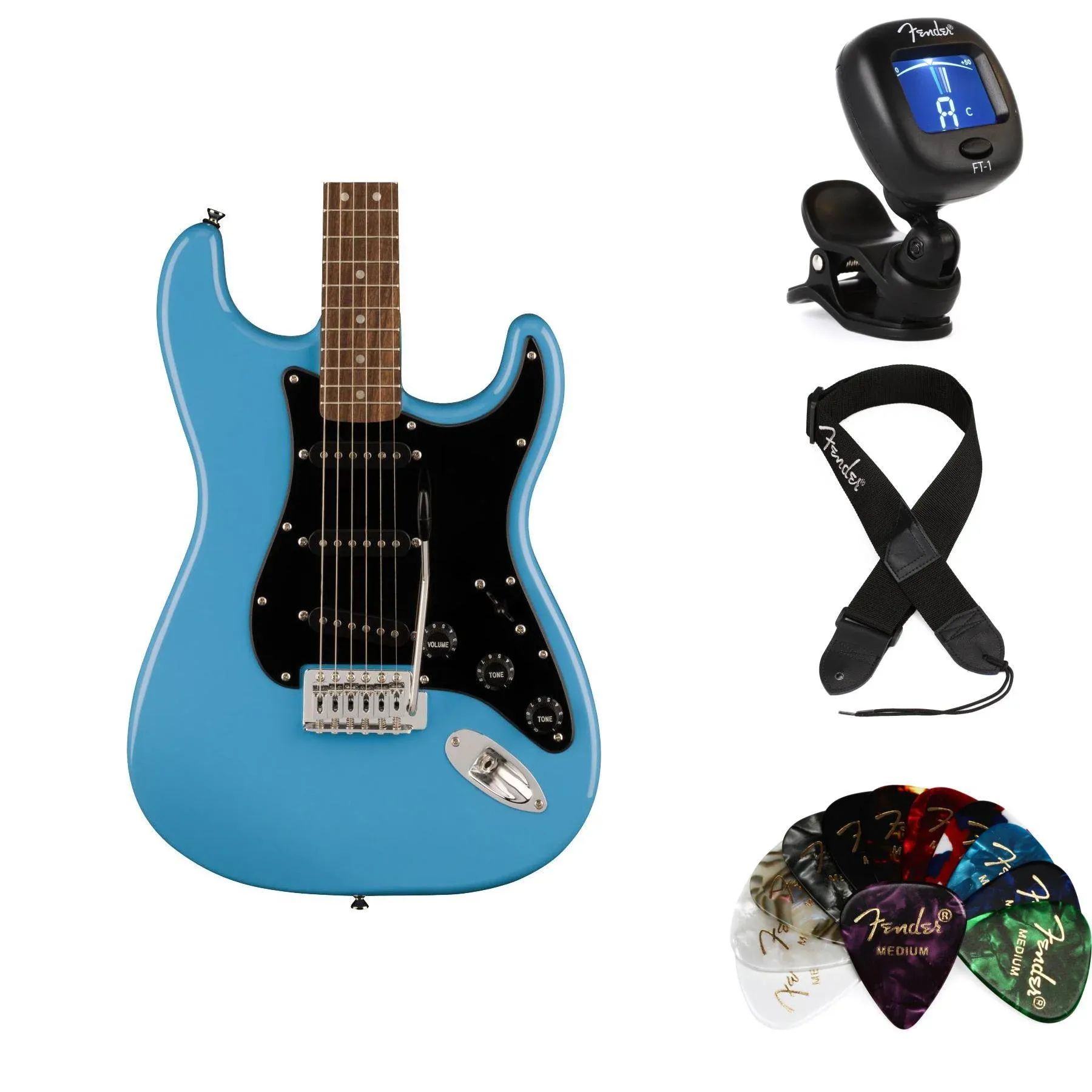 

Комплект предметов для электрогитары Squier Sonic Stratocaster — California Blue