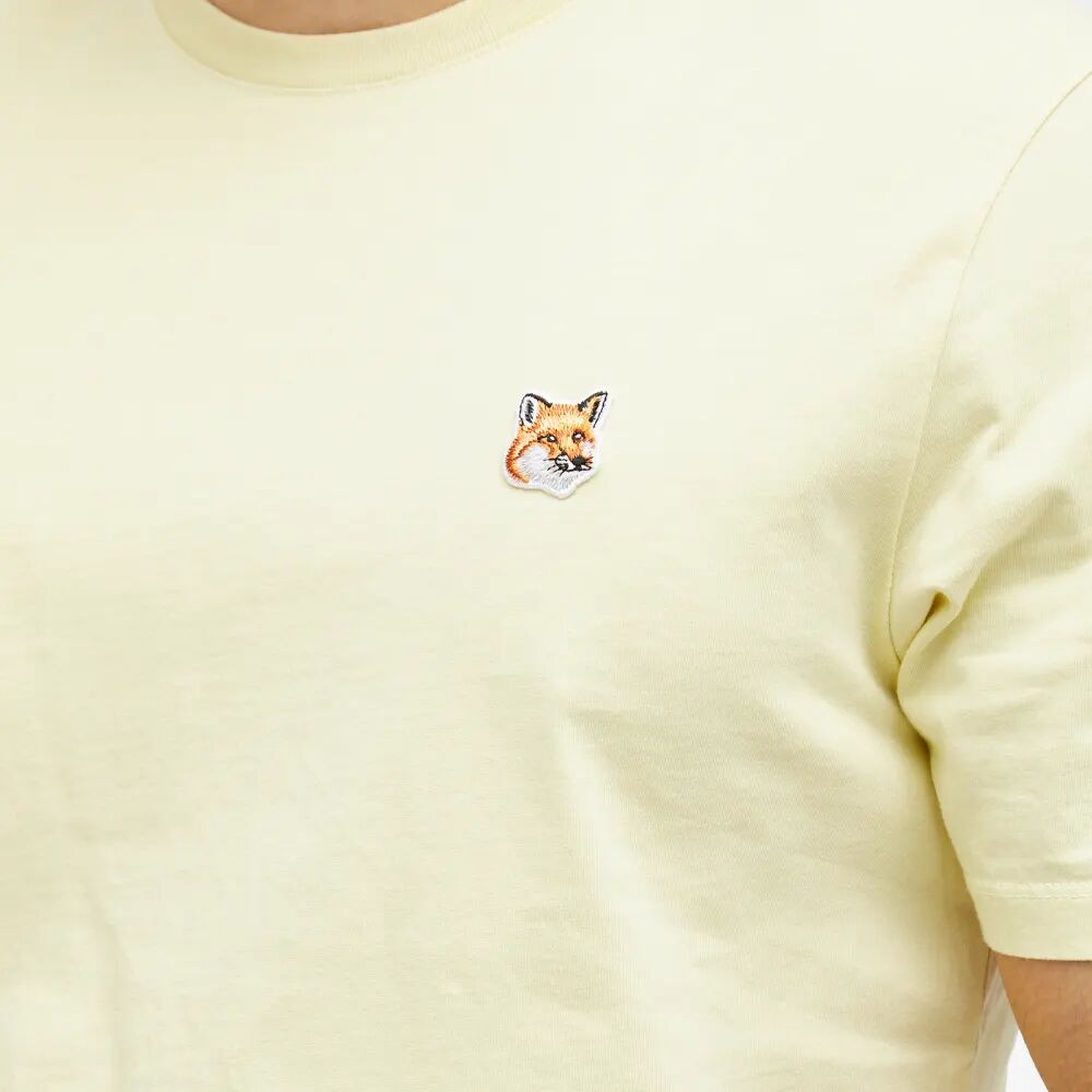 Maison Kitsune Обычная футболка с нашивкой в ​​виде головы лисы
