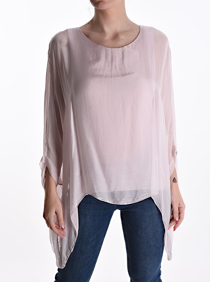 

Шелковая блузка, цвет Lavender pink