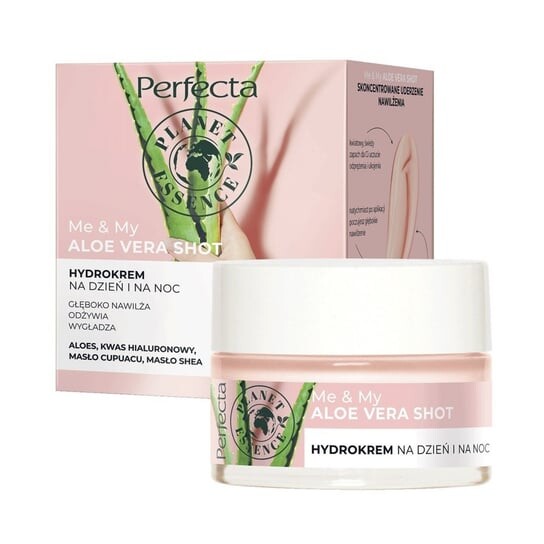 

Для дня и ночи Aloe Vera Shot 50 мл Perfecta Planet Essence Me & My Hydrocream