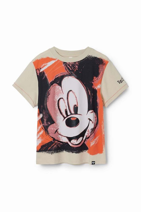 Desigual Детская хлопковая футболка Mickey, белый