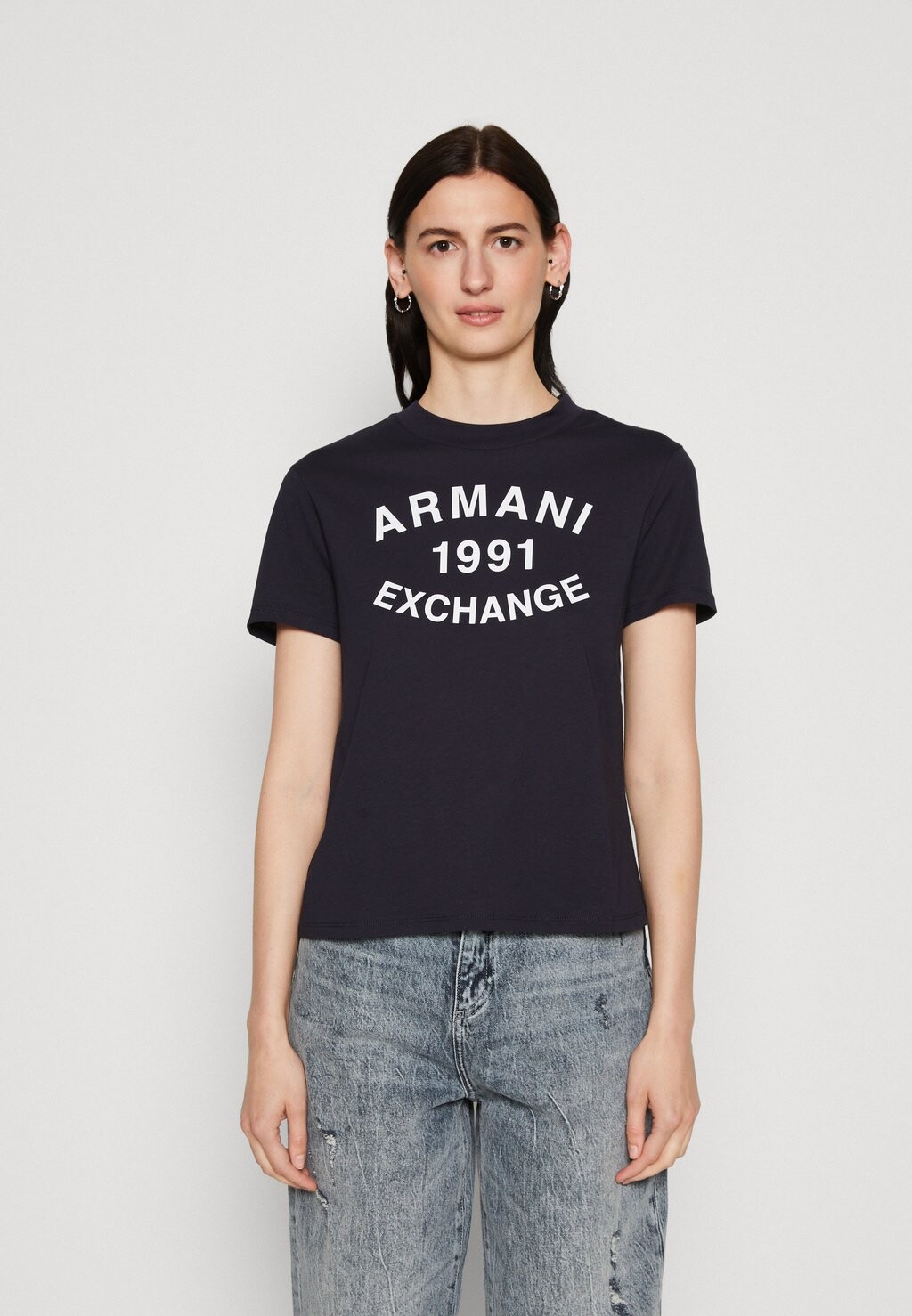 

Футболка с принтом Armani Exchange, Черный