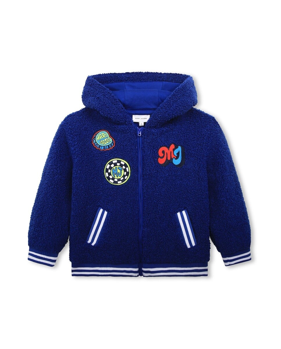 

Флисовая куртка для мальчика с капюшоном Marc Jacobs, индиго
