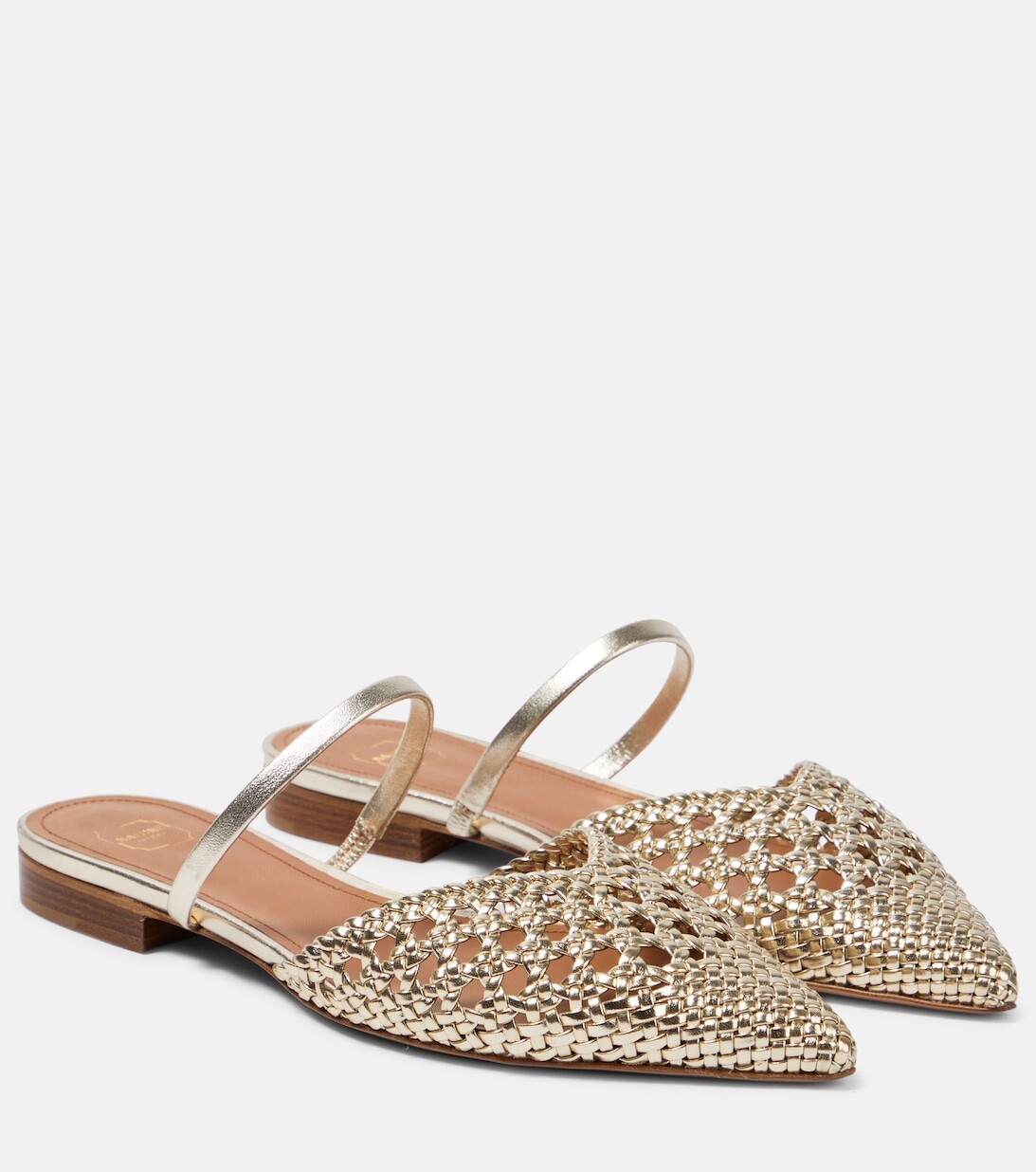 

Кожаные балетки Marla Malone Souliers, золотой