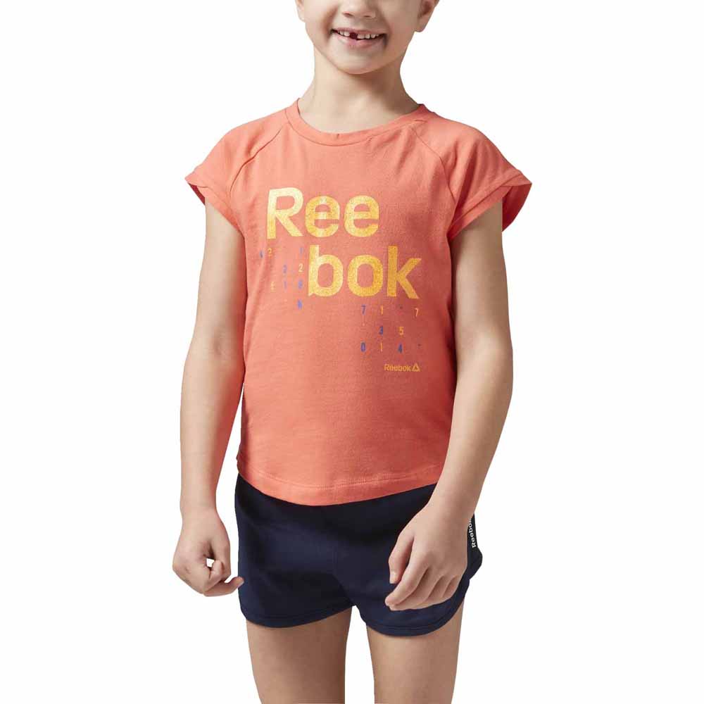 цена Спортивный костюм Reebok Essentials Logo, оранжевый