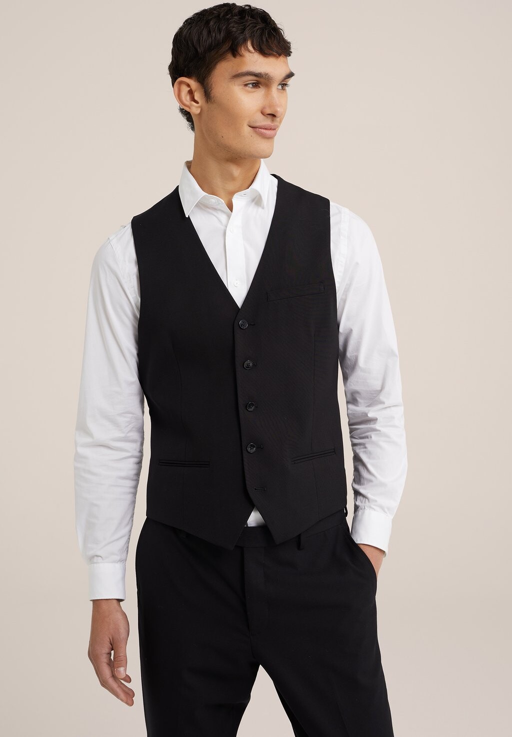

Жилет SLIM FIT MET STRETCH WE Fashion, черный