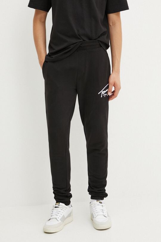 

Хлопковые спортивные штаны Tommy Jeans, черный