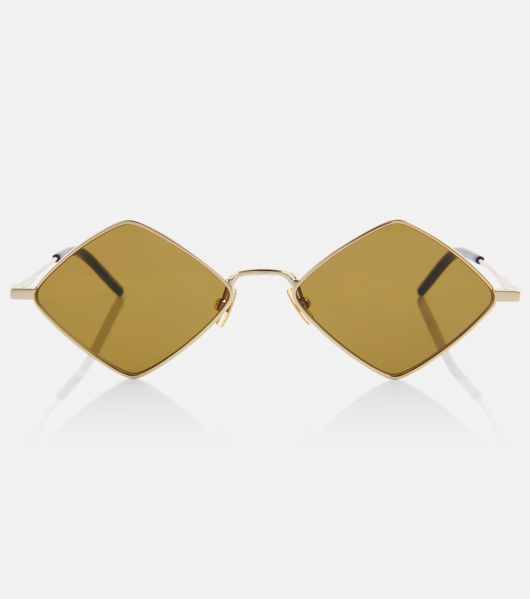 Солнцезащитные очки SL 302 Lisa в форме ромба Saint Laurent, коричневый