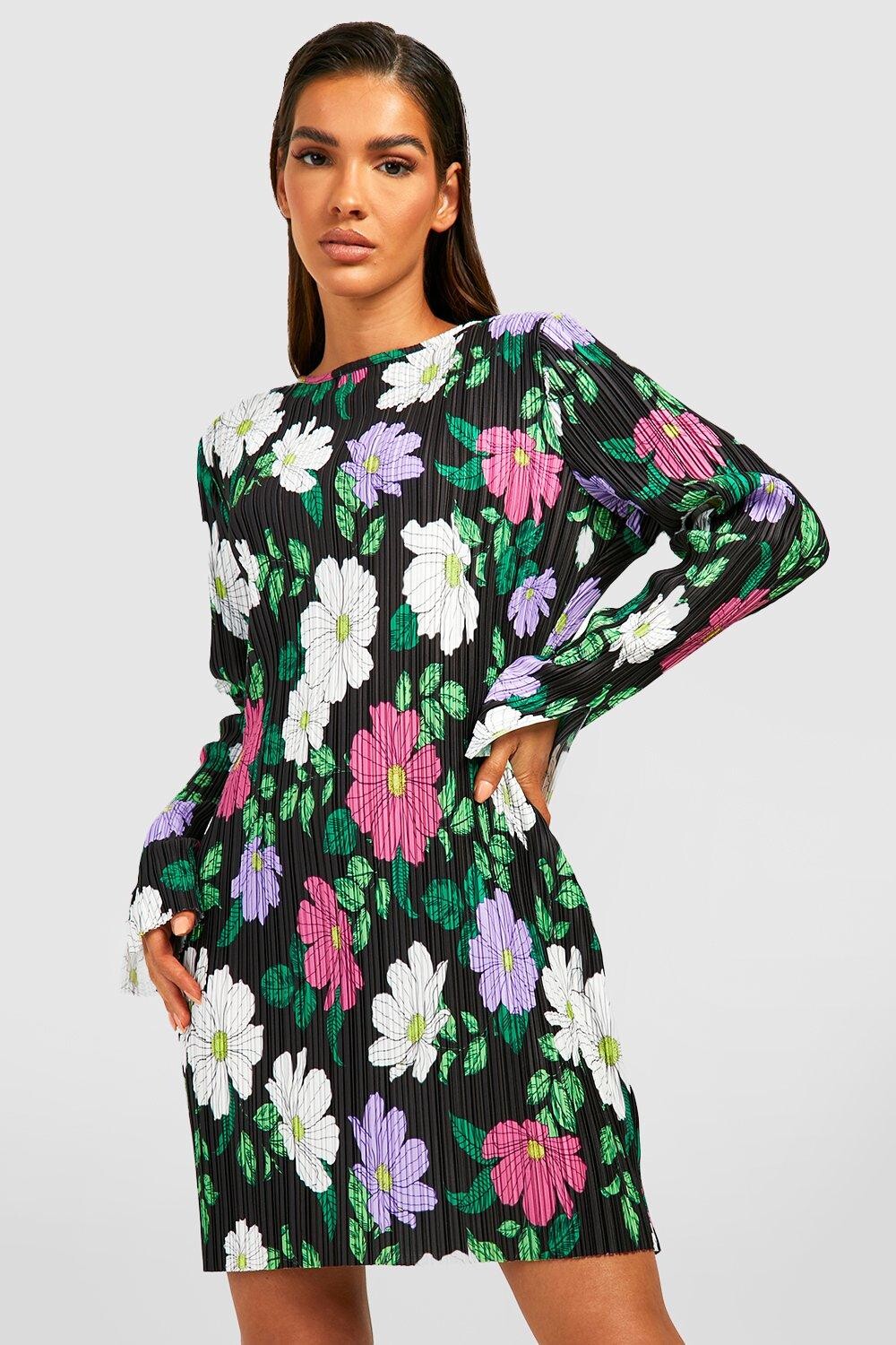 

Платье с цветочными подплечниками Boohoo, желтый