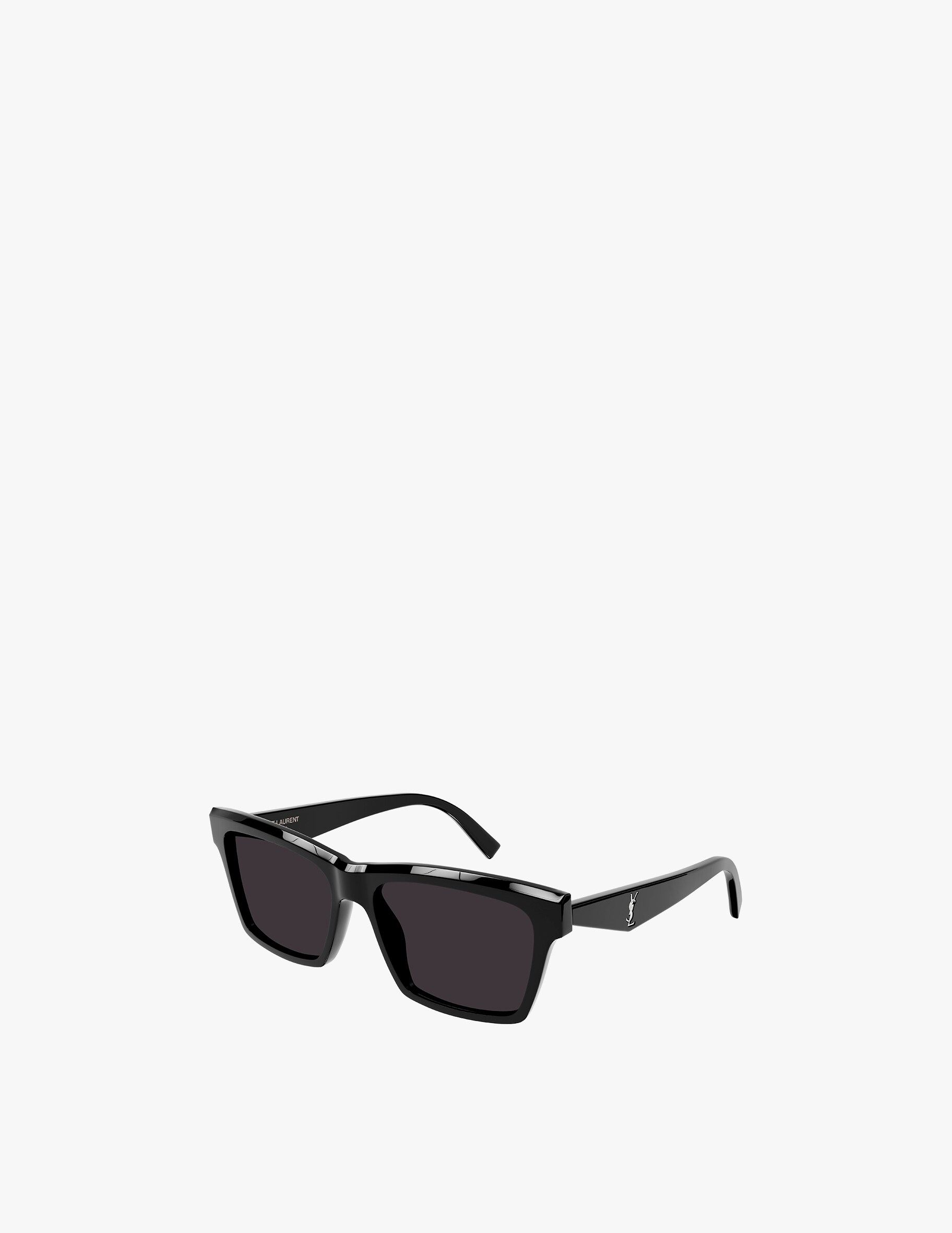 Солнцезащитные очки SL M104 в квадратной оправе Saint Laurent, черный цена и фото