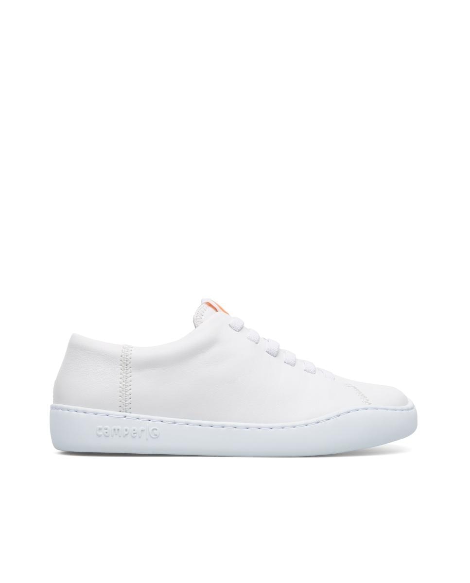 Женские белые кожаные кроссовки на эластичных шнурках Camper, белый