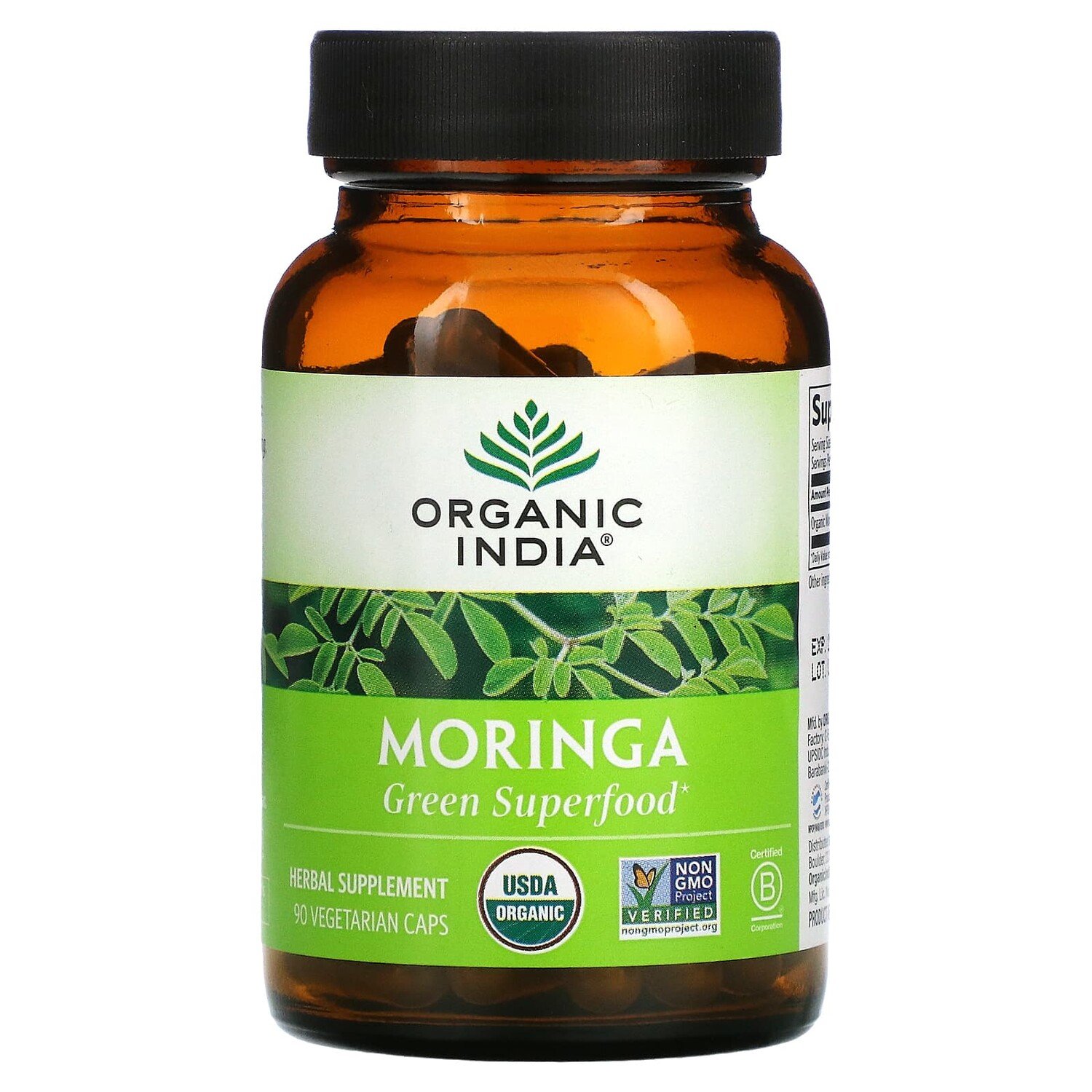 

Моринга, 90 вегетарианских капсул, Organic India