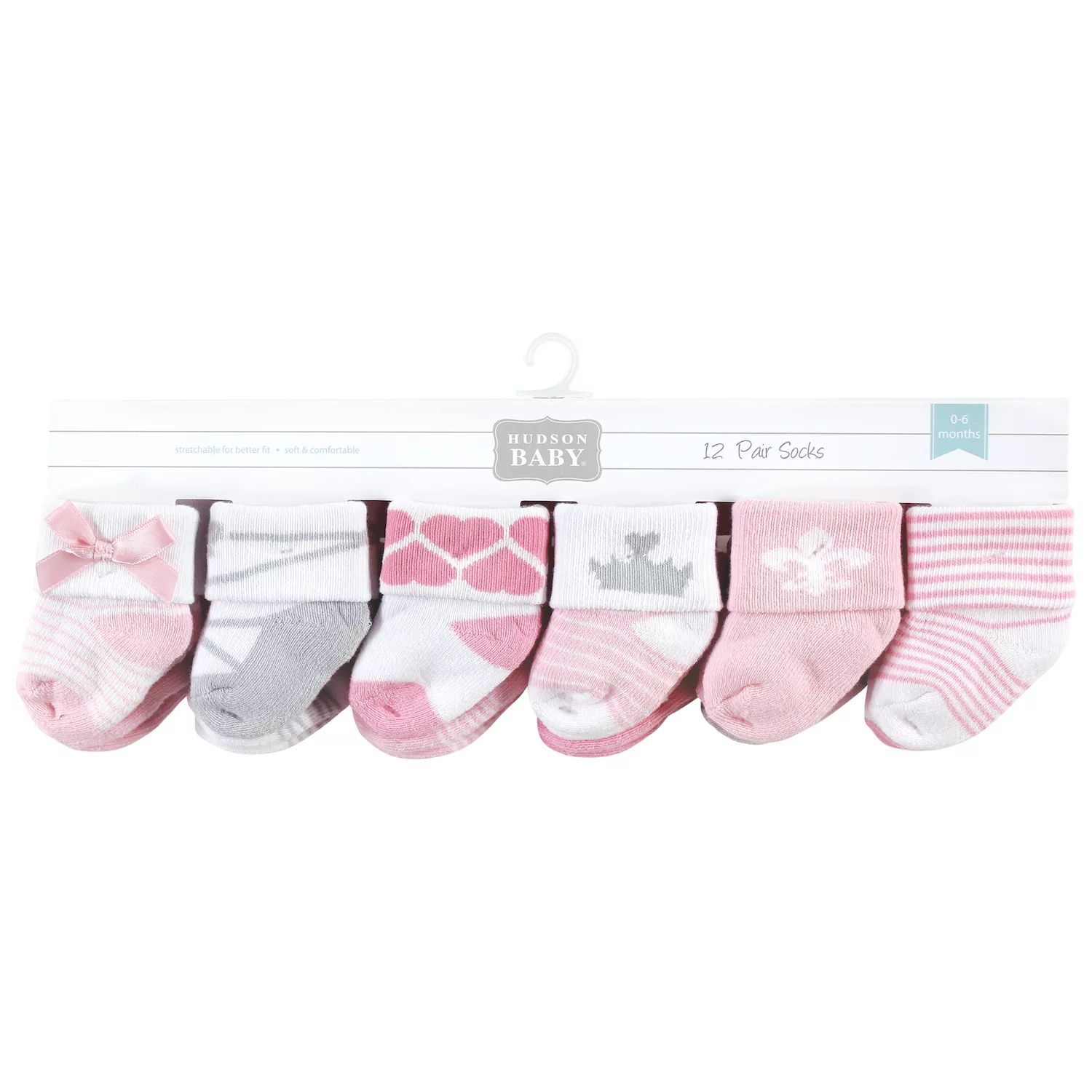 Хлопковые носки Hudson для новорожденных девочек и махровые носки, королевский цвет, 12 шт. Hudson Baby