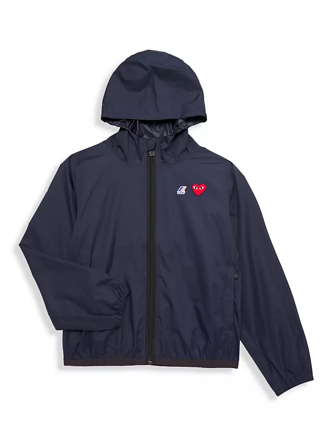 Куртка с капюшоном Little Boy's & Boy's PLAY COMME DES GARCONS x K-WAY Comme Des Garçons Play, темно-синий кардиган comme des garçons lambswool with red emblem темно синий