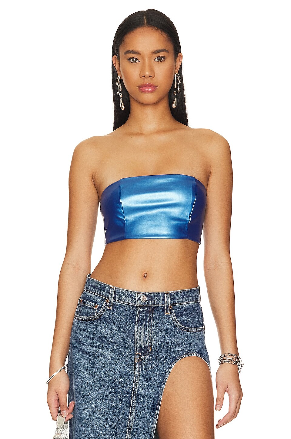 

Топ superdown Shalisa Strapless Corset, цвет Aqua Metallic