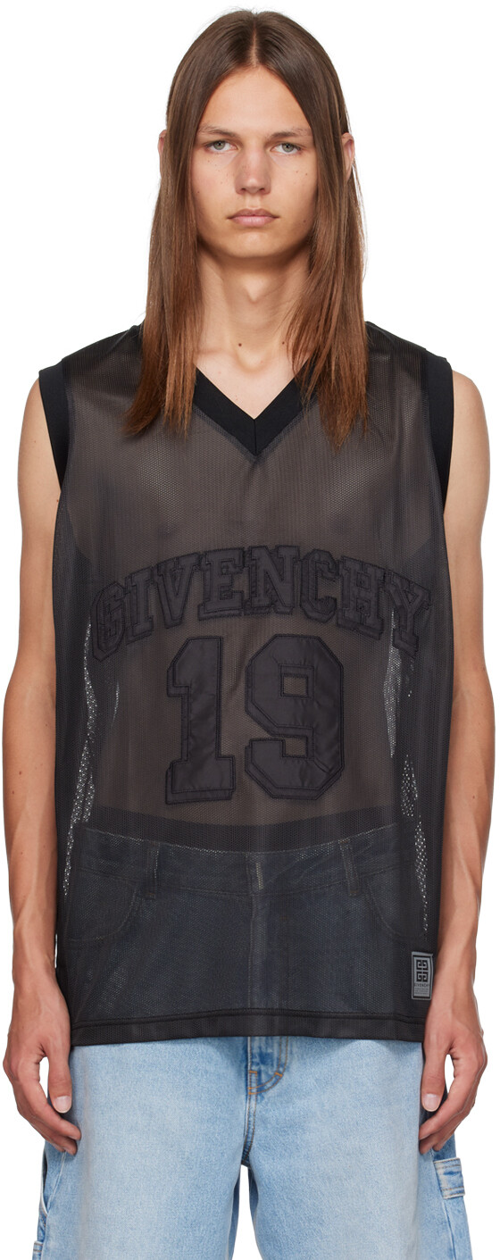 

Черная полупрозрачная майка Givenchy