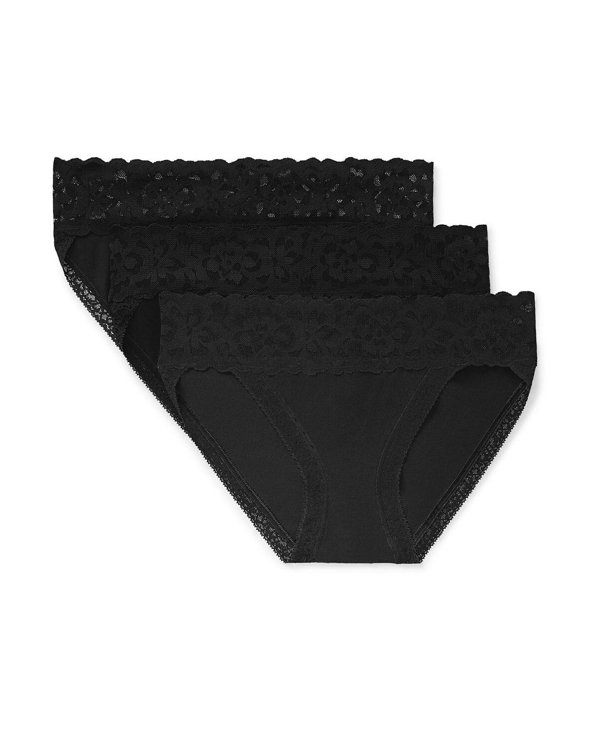 

Женские трусики бикини больших размеров Joanie Cotton Pack Adore Me, черный