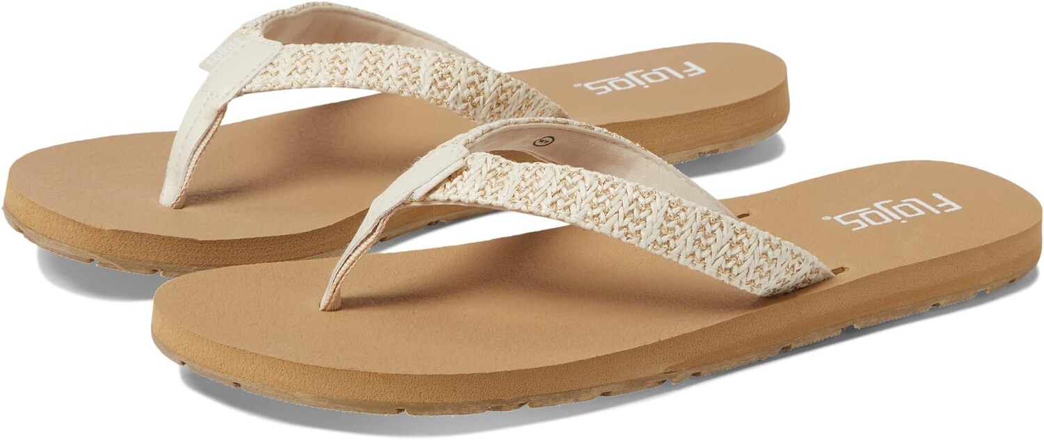 

Шлепанцы Juno Weave Flojos, цвет Ivory Metallic