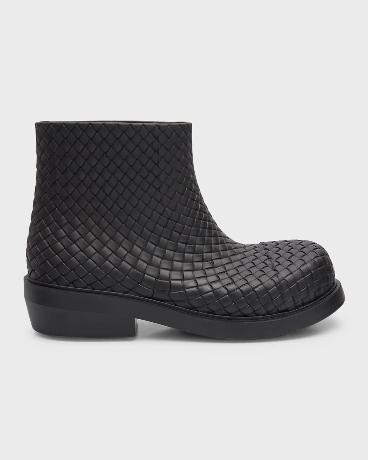 

Мужские резиновые ботильоны Fireman Intreccio Bottega Veneta, цвет Black