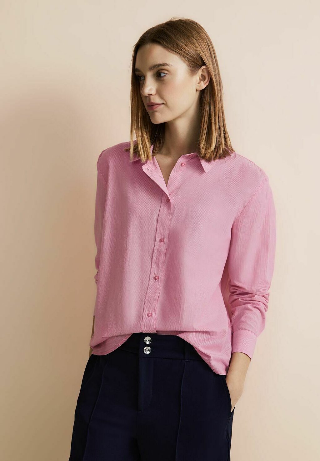Блузка-рубашка STREIFEN Street One, цвет pink