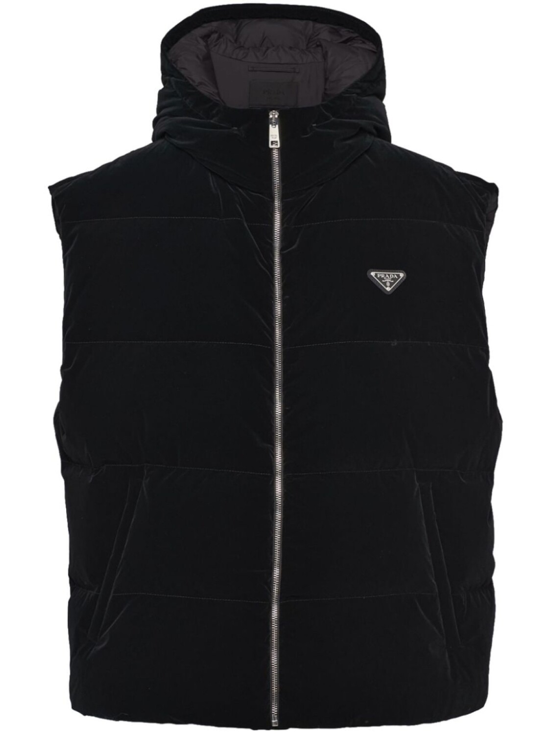 

Prada жилет с логотипом, черный