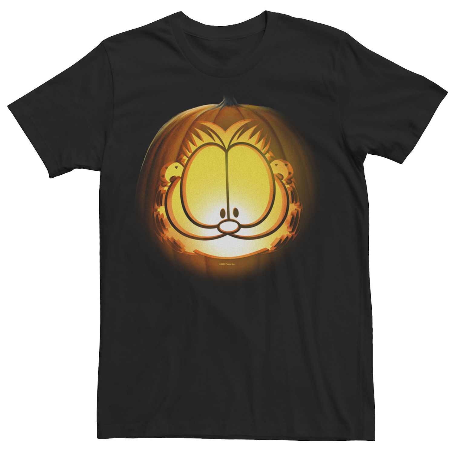 Мужская футболка Garfield Glowing Pumpkin Carving Licensed Character