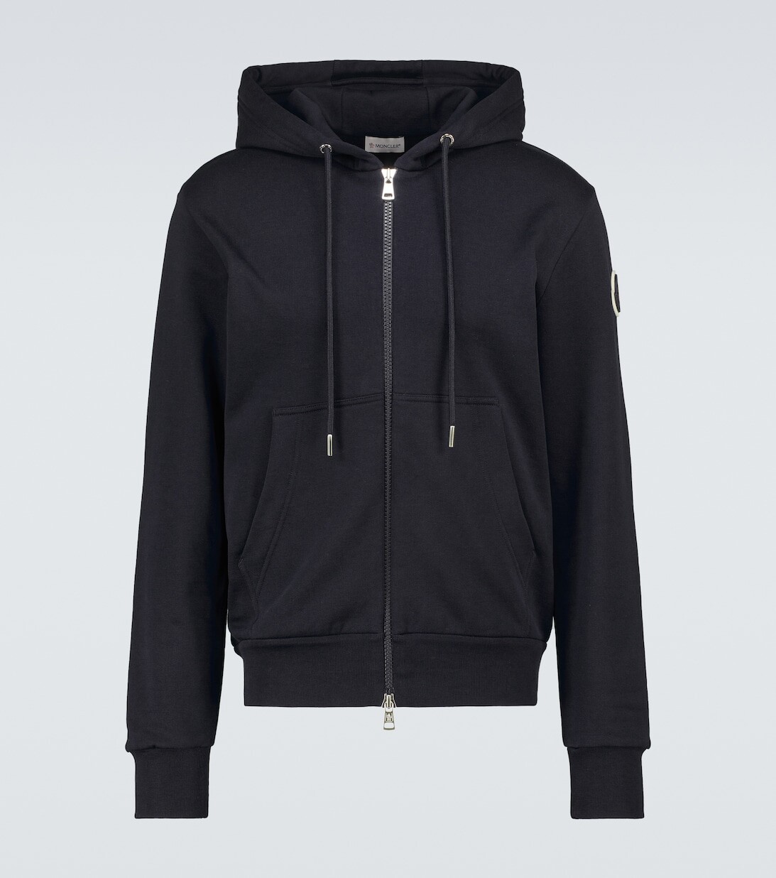 

Хлопковая толстовка на молнии Moncler, синий