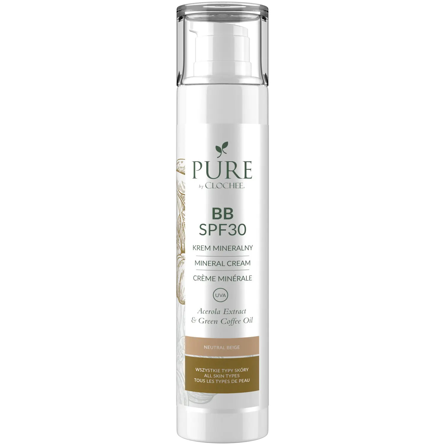 

Bb крем для лица spf30 нейтральный бежевый Pure By Clochee, 50 мл