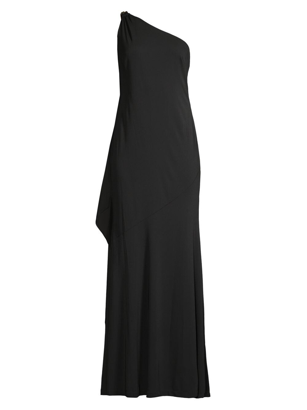 

Платье из креп-джерси на одно плечо Donna Karan New York, черный