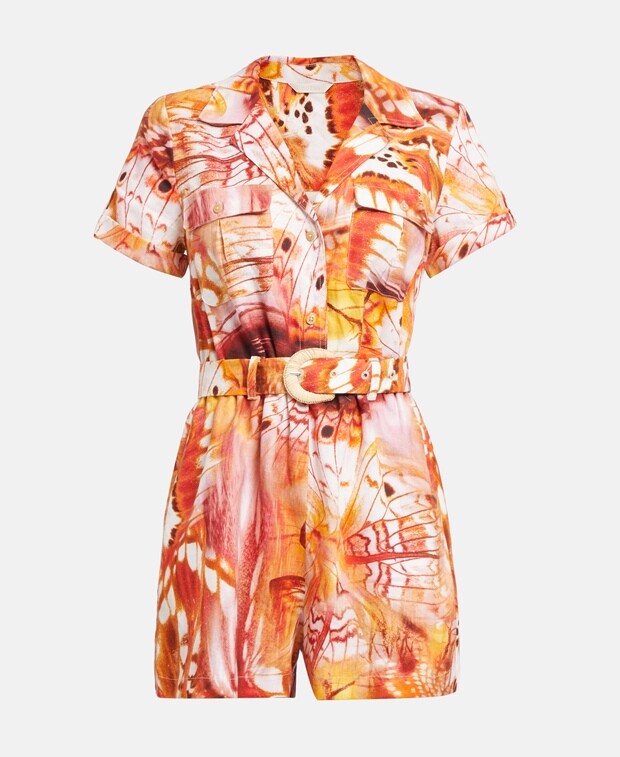 

Льняной комбинезон Guess, белый