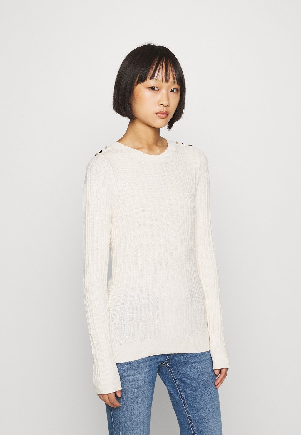 

Свитшот Vero Moda Petite ПУГОВИНА VMGLORY O-NECK, береза/золотой, Желтый