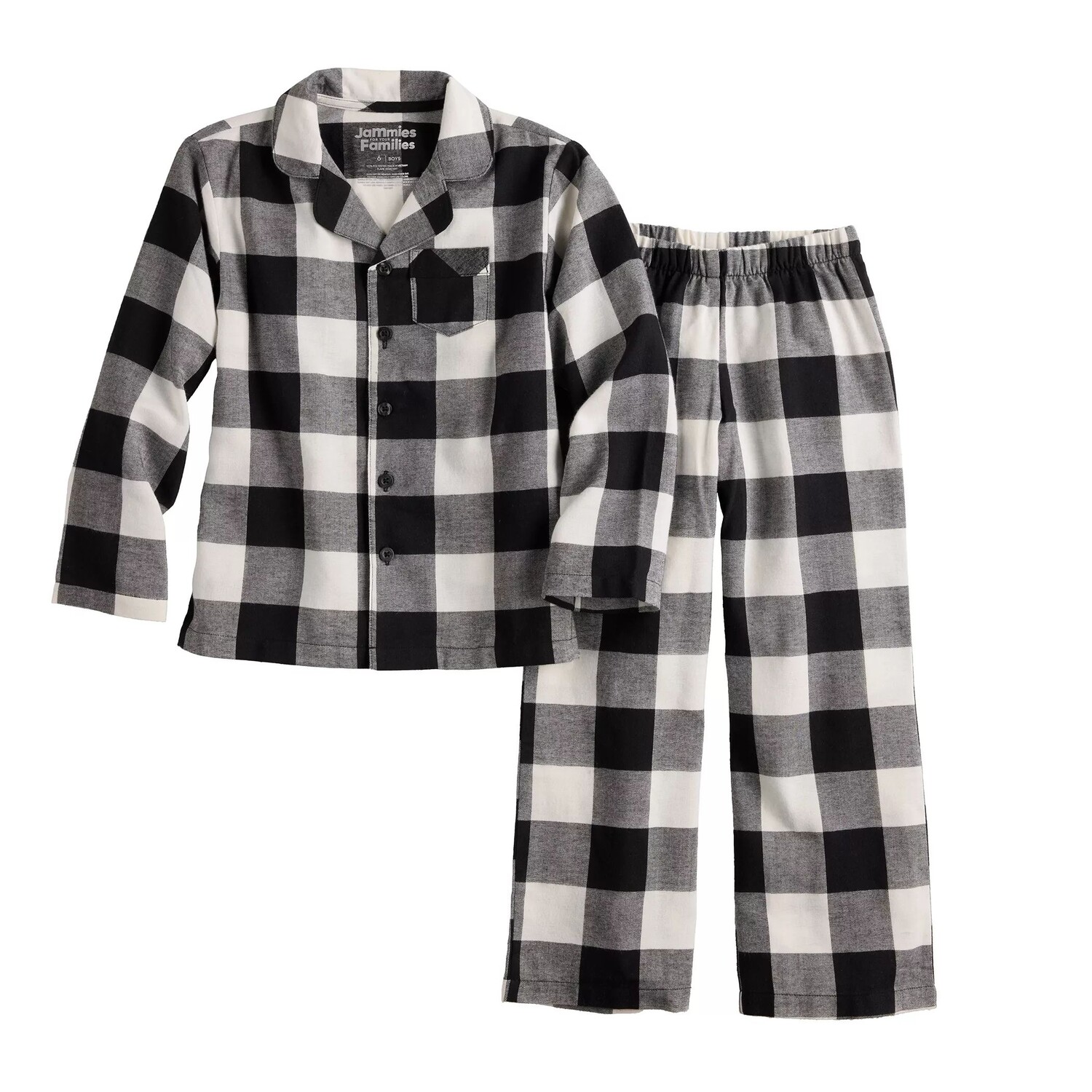 

Фланелевой пижамный комплект Jammies For Your Families для мальчиков 4–20 лет Ho Ho Ho Jammies For Your Families