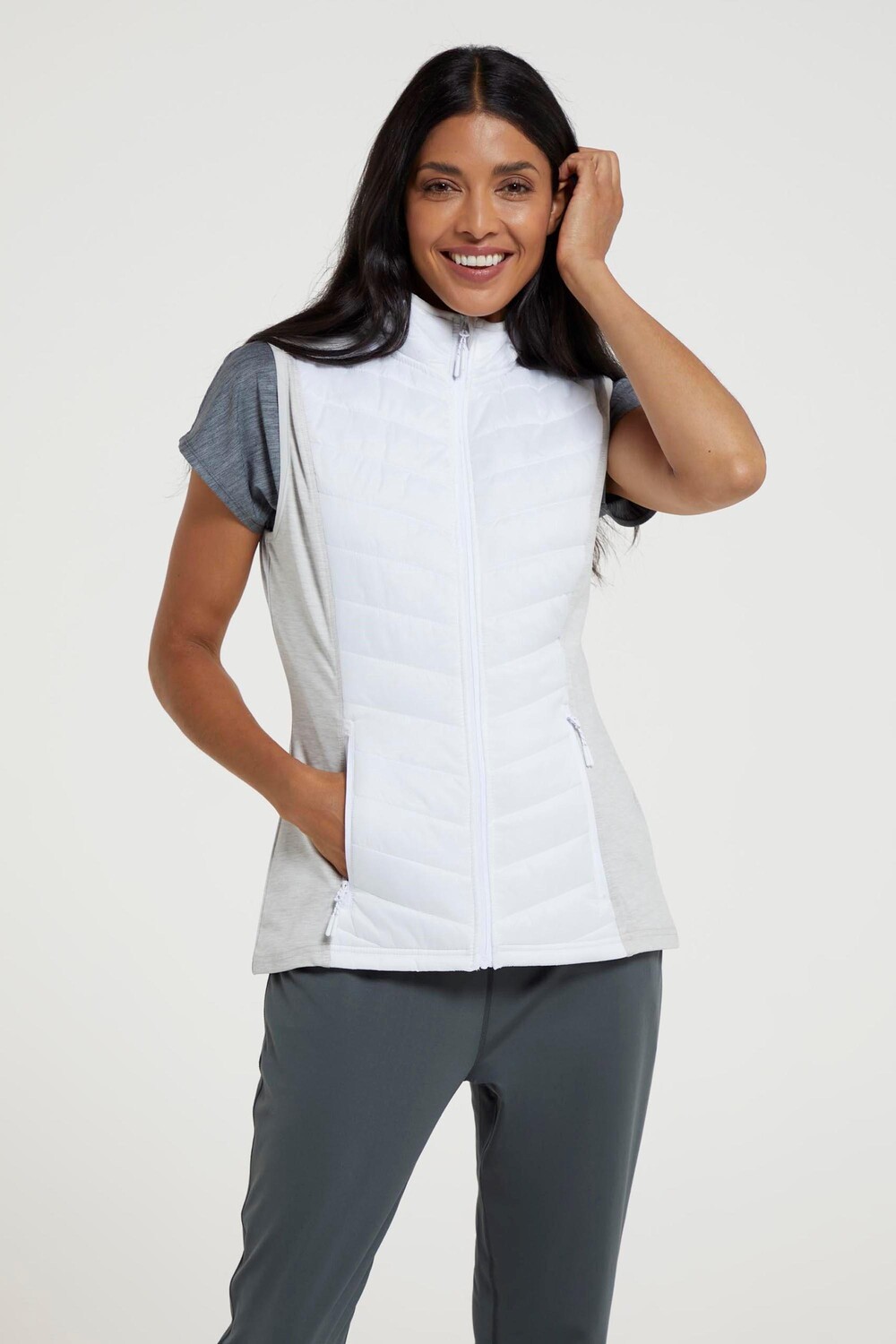 

Водостойкий утепленный жилет Action Gilet Mountain Warehouse, белый