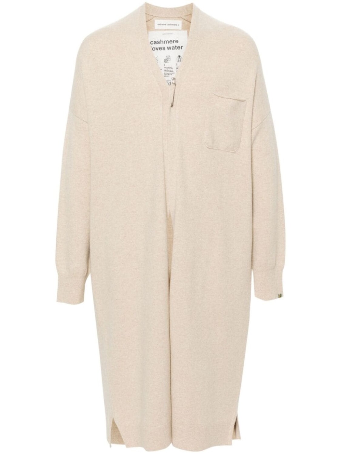 

extreme cashmere кардиган No 61 тонкой вязки, нейтральный цвет