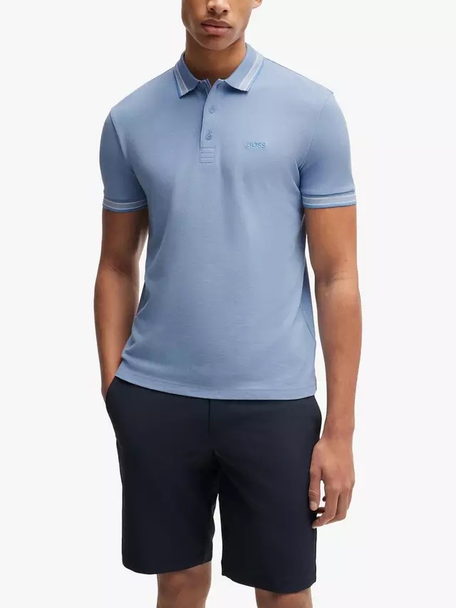 

Поло HUGO BOSS BOSS Essential Paddy, цвет open blue