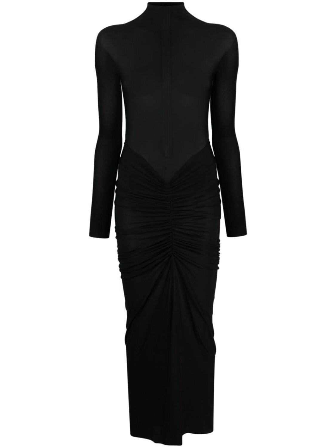 

Alaïa платье макси из джерси со сборками, черный