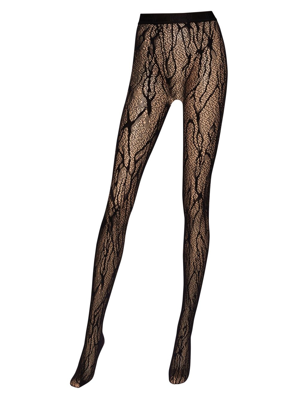

Кружевные колготки под змеиную кожу Wolford, черный