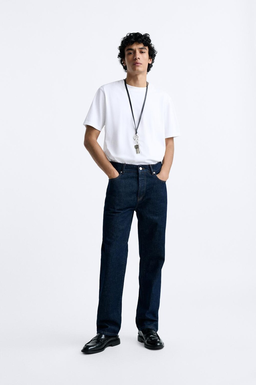 

Мягкая футболка стандартного кроя ZARA, белый