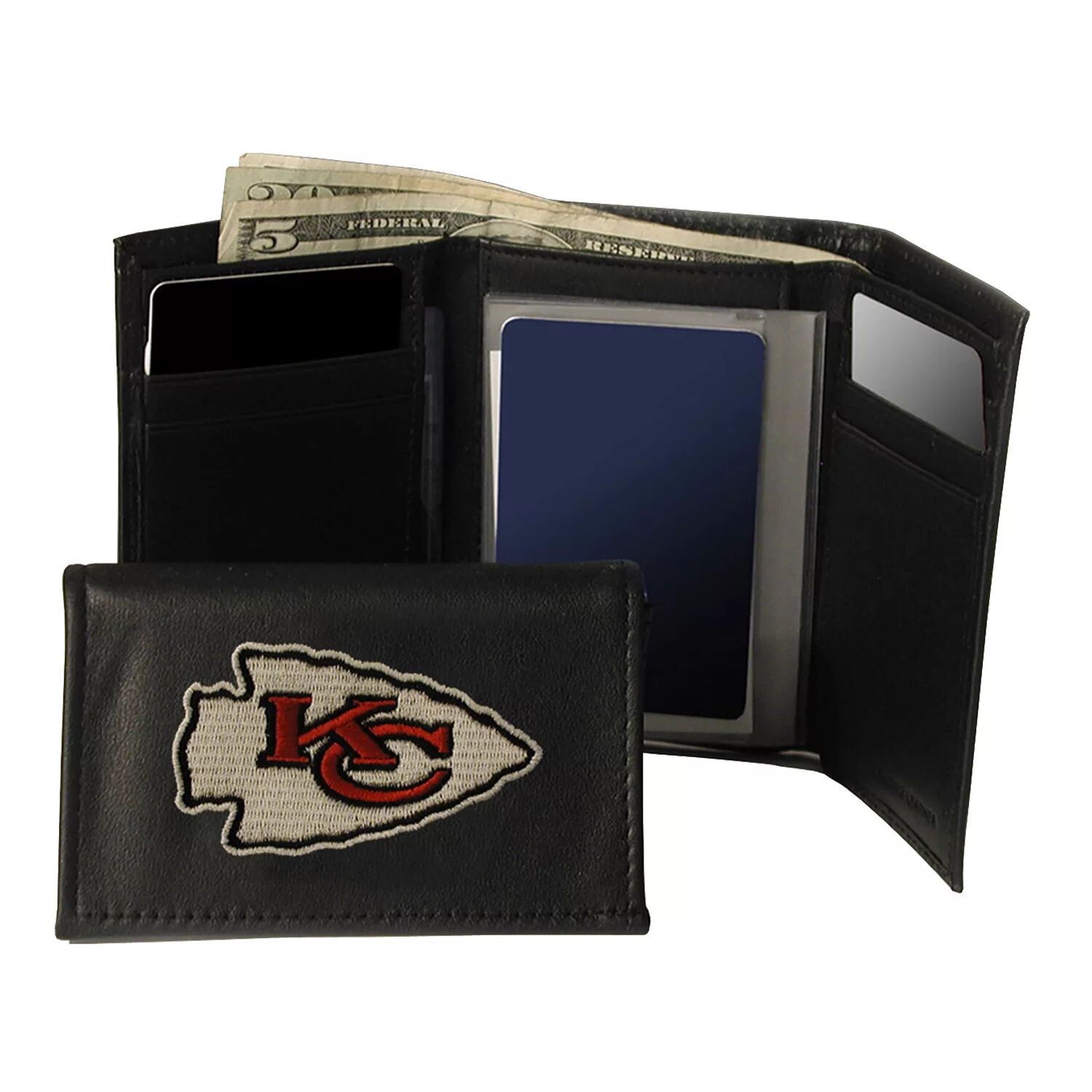 

Кожаный кошелек Kansas City Chiefs тройного сложения