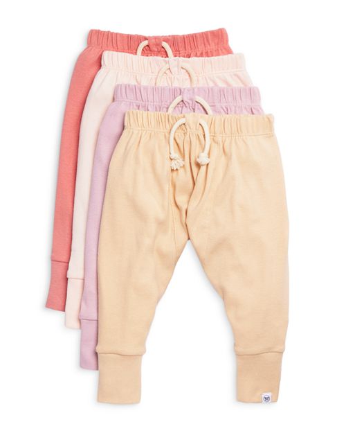 цена Комплект из 4 спортивных штанов для девочек — для малышей Honest Baby, цвет Multi