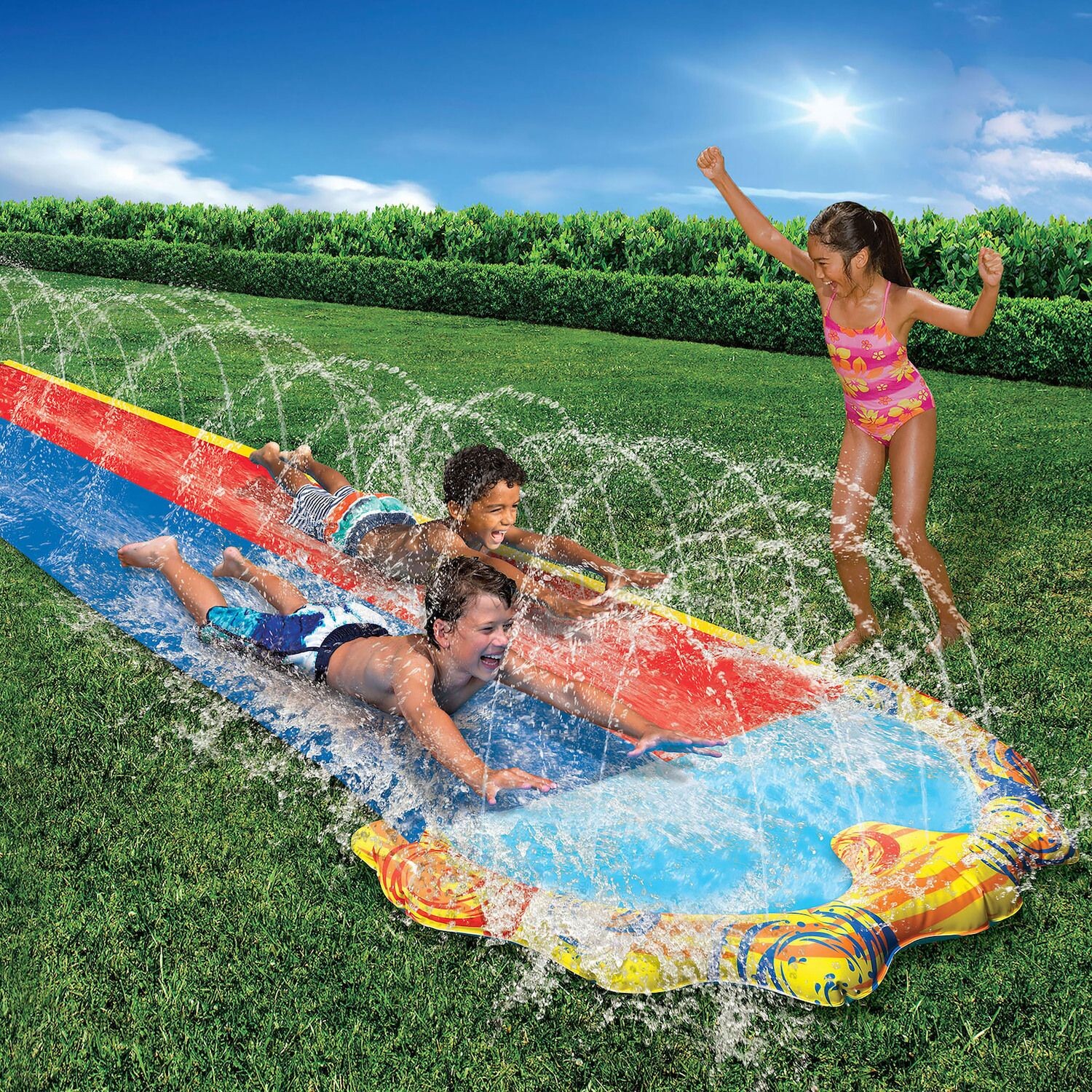 

Банзай 16 футов. Гоночный спринт Splash Slide Banzai