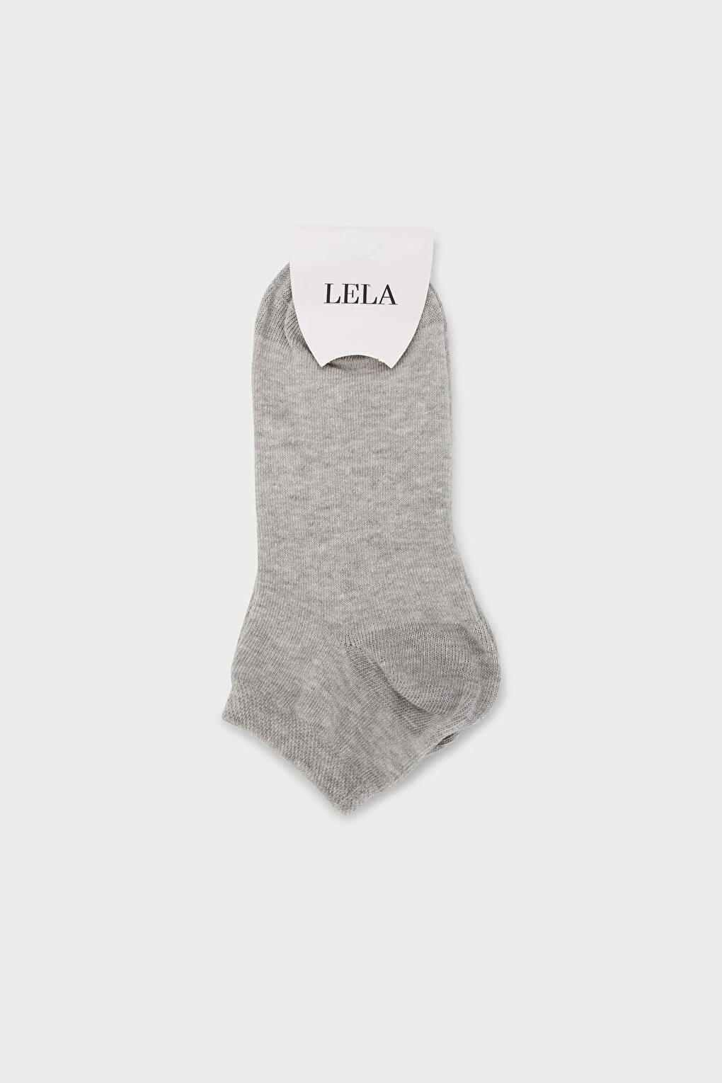 цена Мягкие хлопковые вязаные носки-пинетки 0070001 Lela, серый