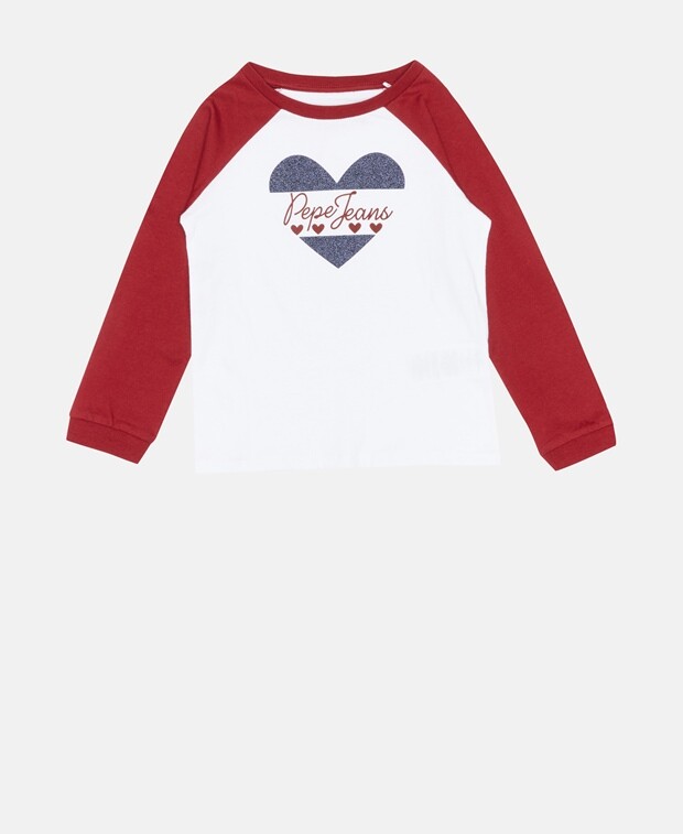 

Топ с длинными рукавами Pepe Jeans, красный