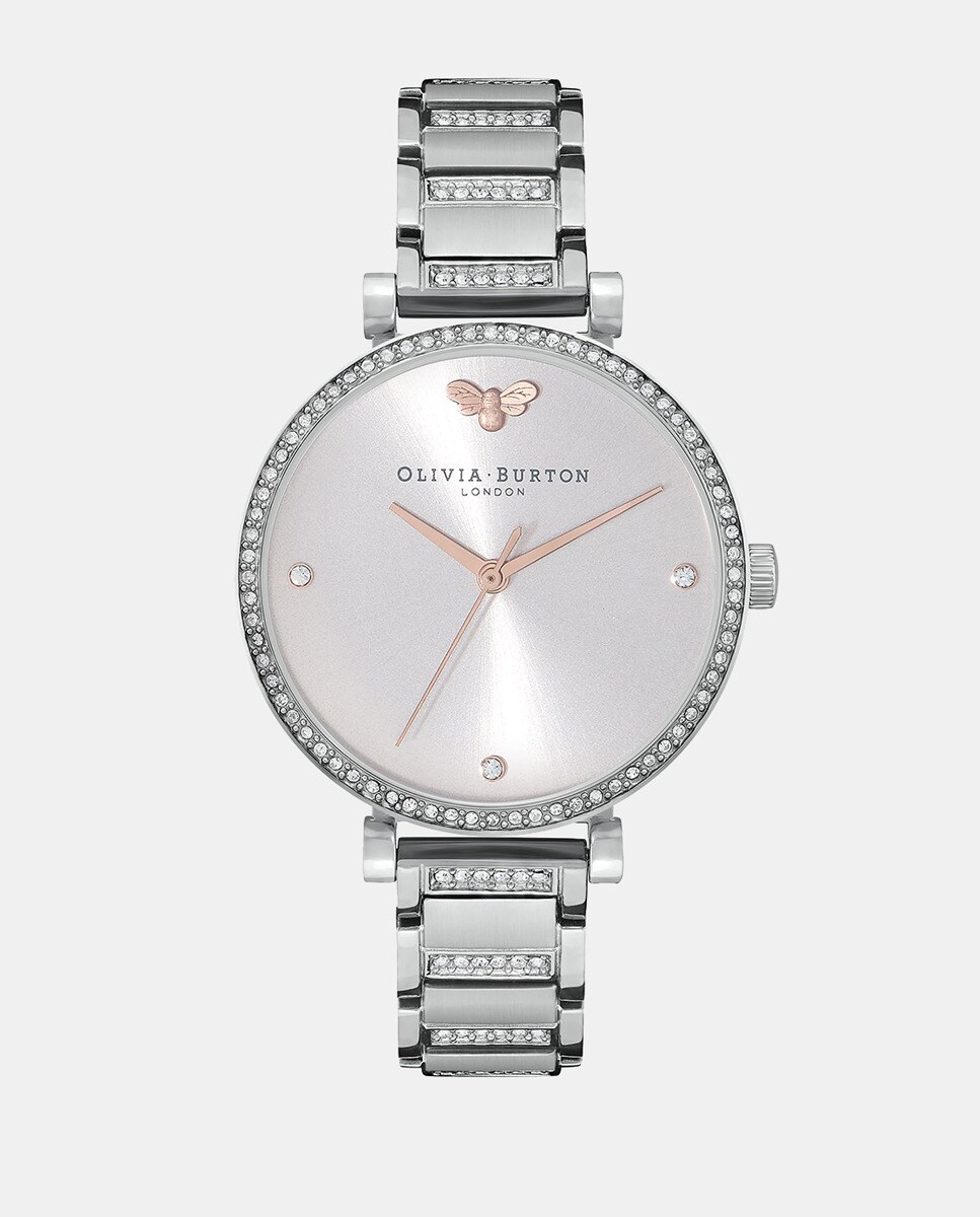 T-BAR 24000001 стальные женские часы Olivia Burton, серебро