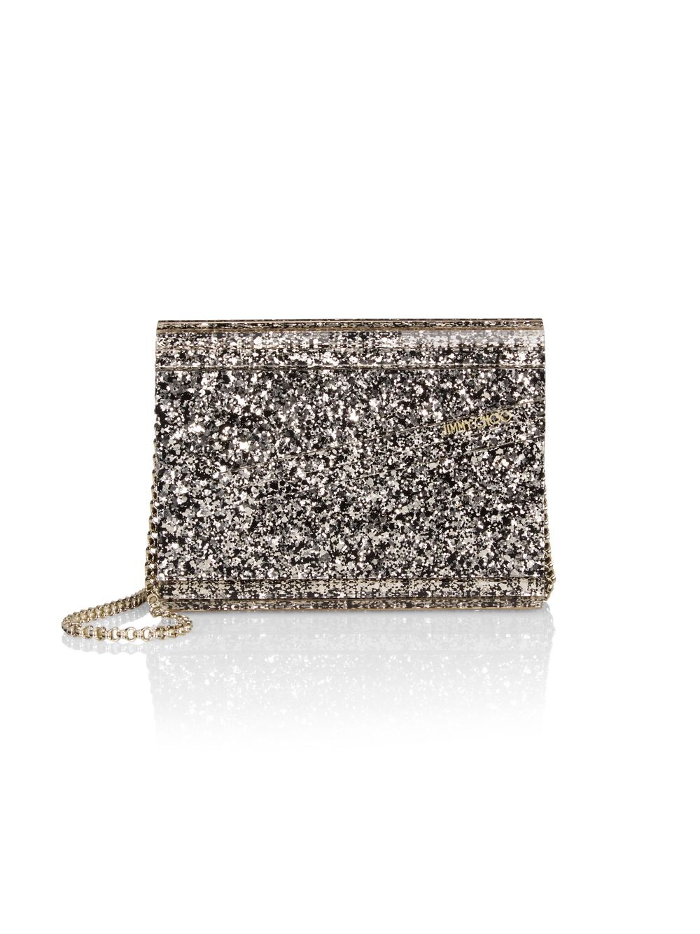 Сумка через плечо Coarse Glitter Candy Jimmy Choo, золотой