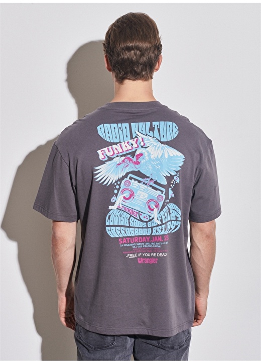 Мужская футболка антрацитового цвета с круглым вырезом Wrangler