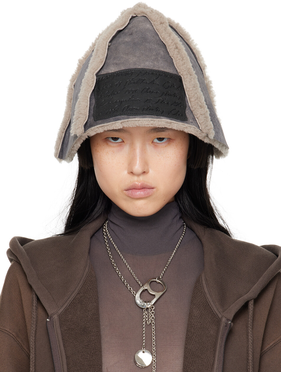

Серая панама из овчины Acne Studios