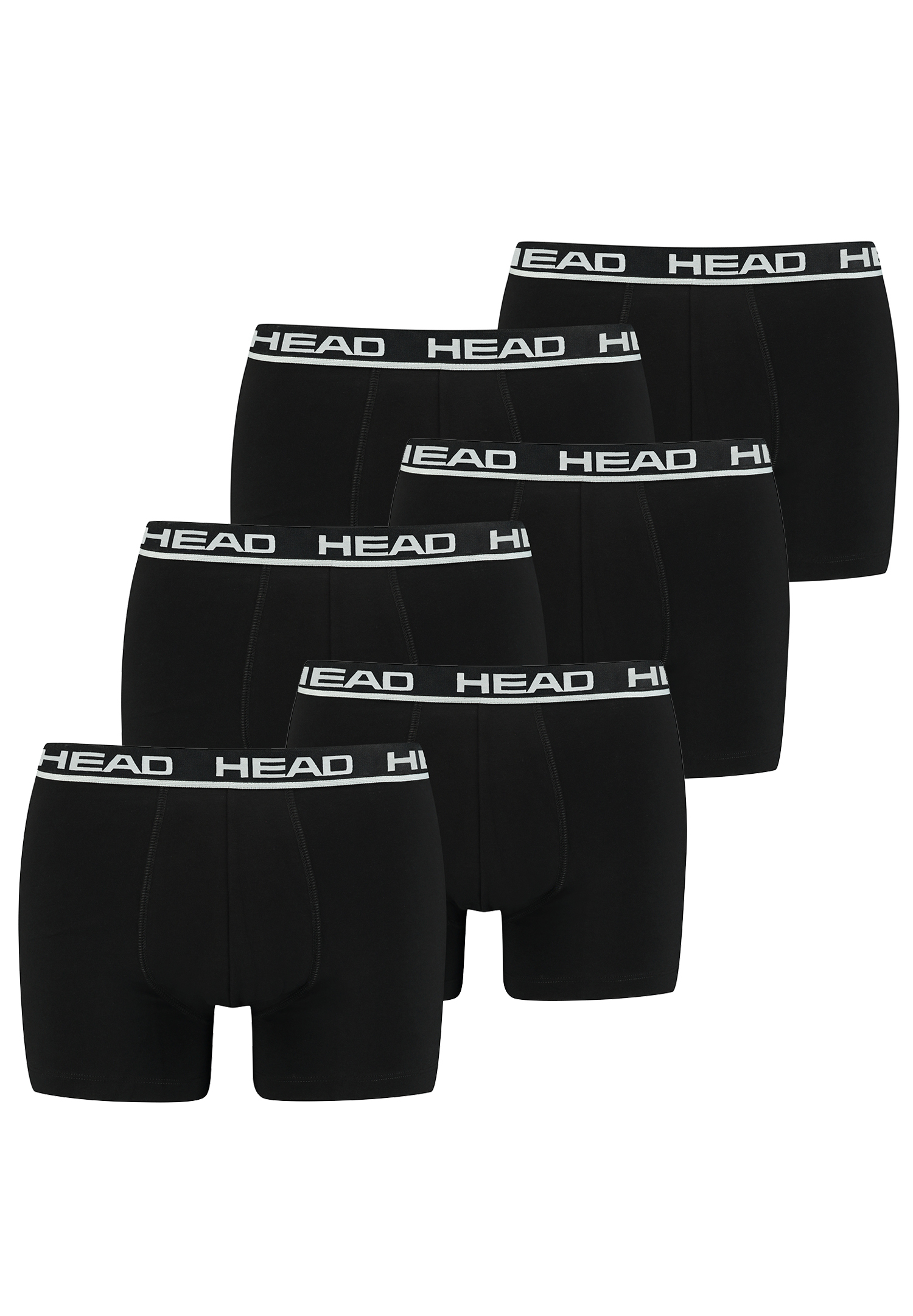 Боксеры HEAD Boxershorts Head Basic Boxer 6P, цвет 005 - Black цена и фото