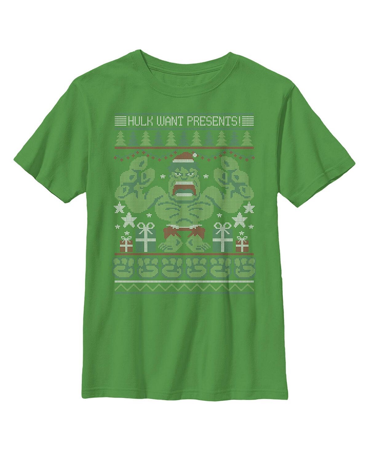 

Детская футболка Ugly Christmas Hulk Want Presents для мальчика Marvel