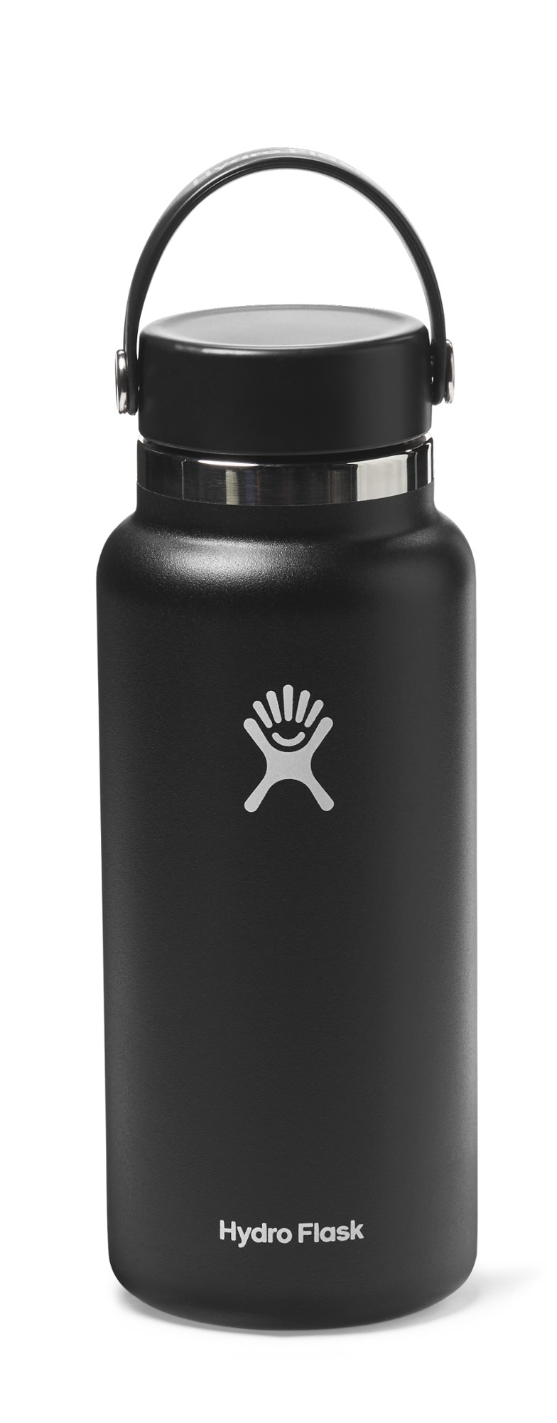 Вакуумная бутылка для воды с широким горлышком — 32 эт. унция Hydro Flask, черный